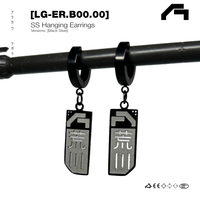 [LG-ER.B0000] Blk 荒川 Hanging Earrings