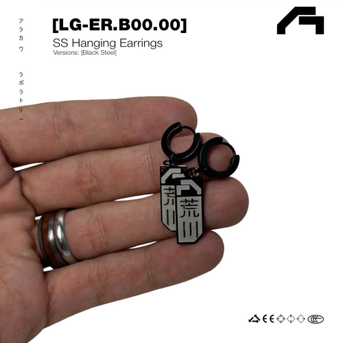 [LG-ER.B0000] Blk 荒川 Hanging Earrings