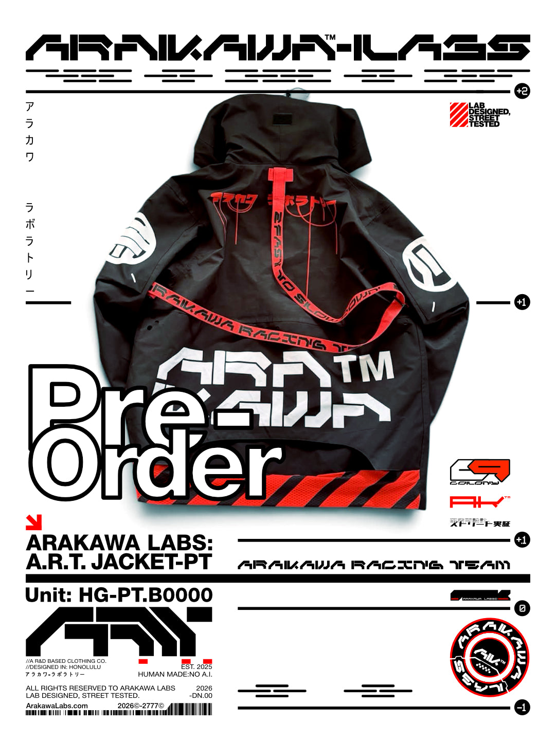 [PreOrder] [HG-A1.B0001] A.R.T. Jacket