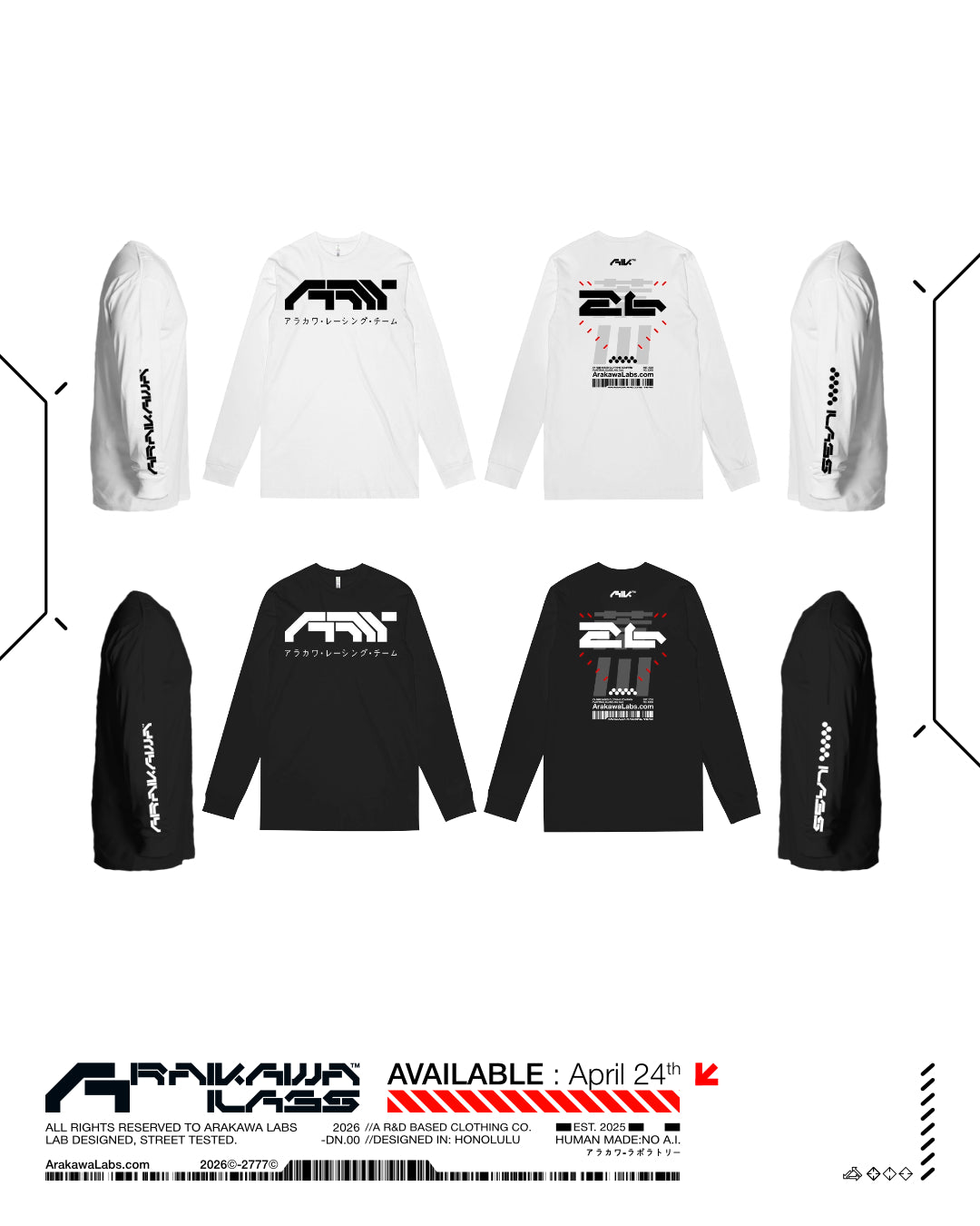 「MG-LS.W0000」A.R.T White Long Sleeve